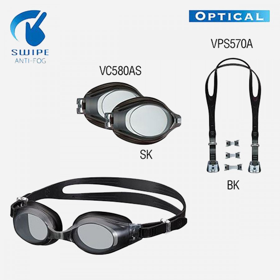 adults - goggles - swimming - GOGGLES PACK WITH MINUS LENSES VIEW SWIMMING